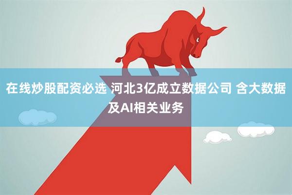 在线炒股配资必选 河北3亿成立数据公司 含大数据及AI相关业务